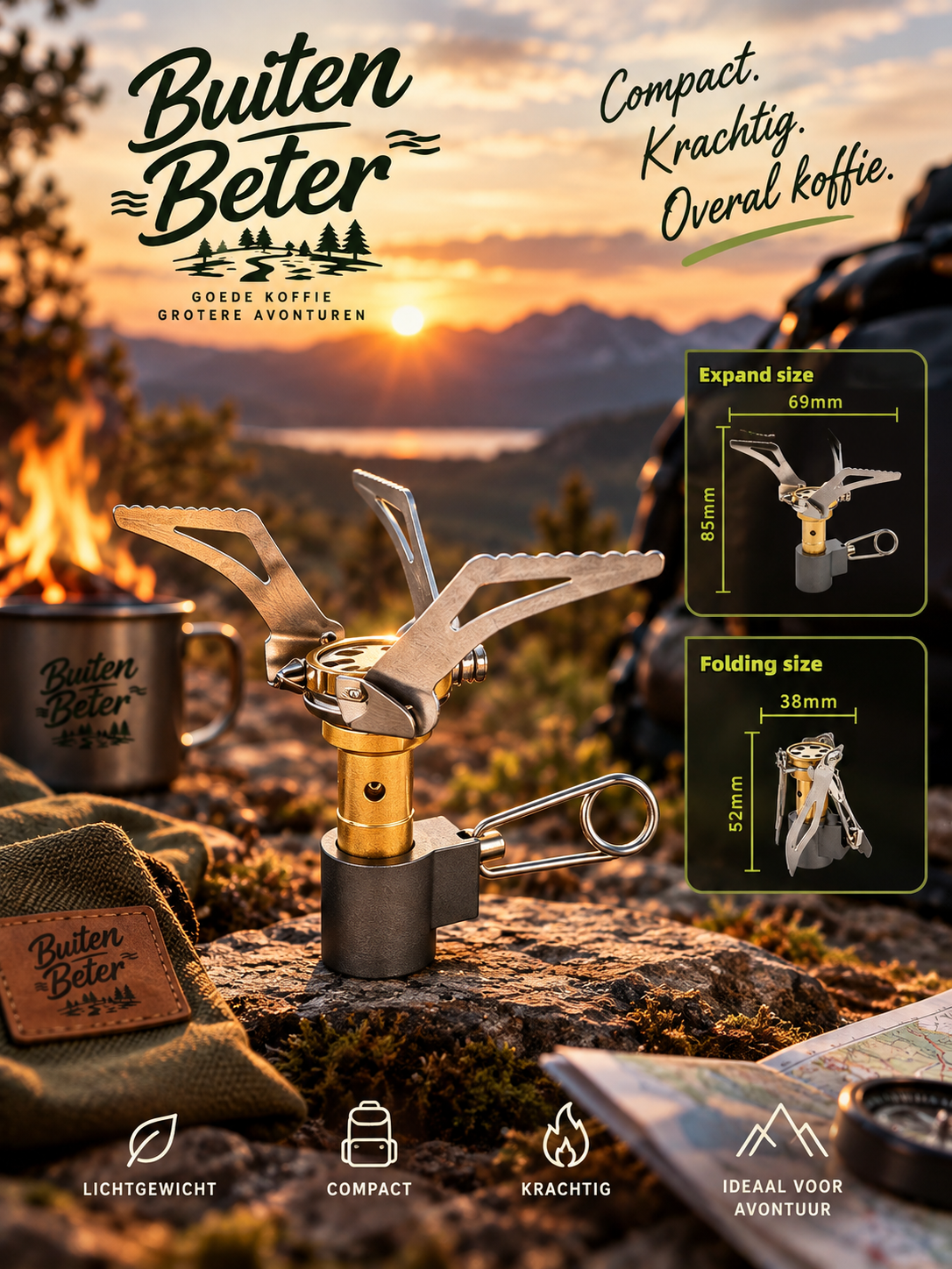 Mini gasstove Buitenbrander