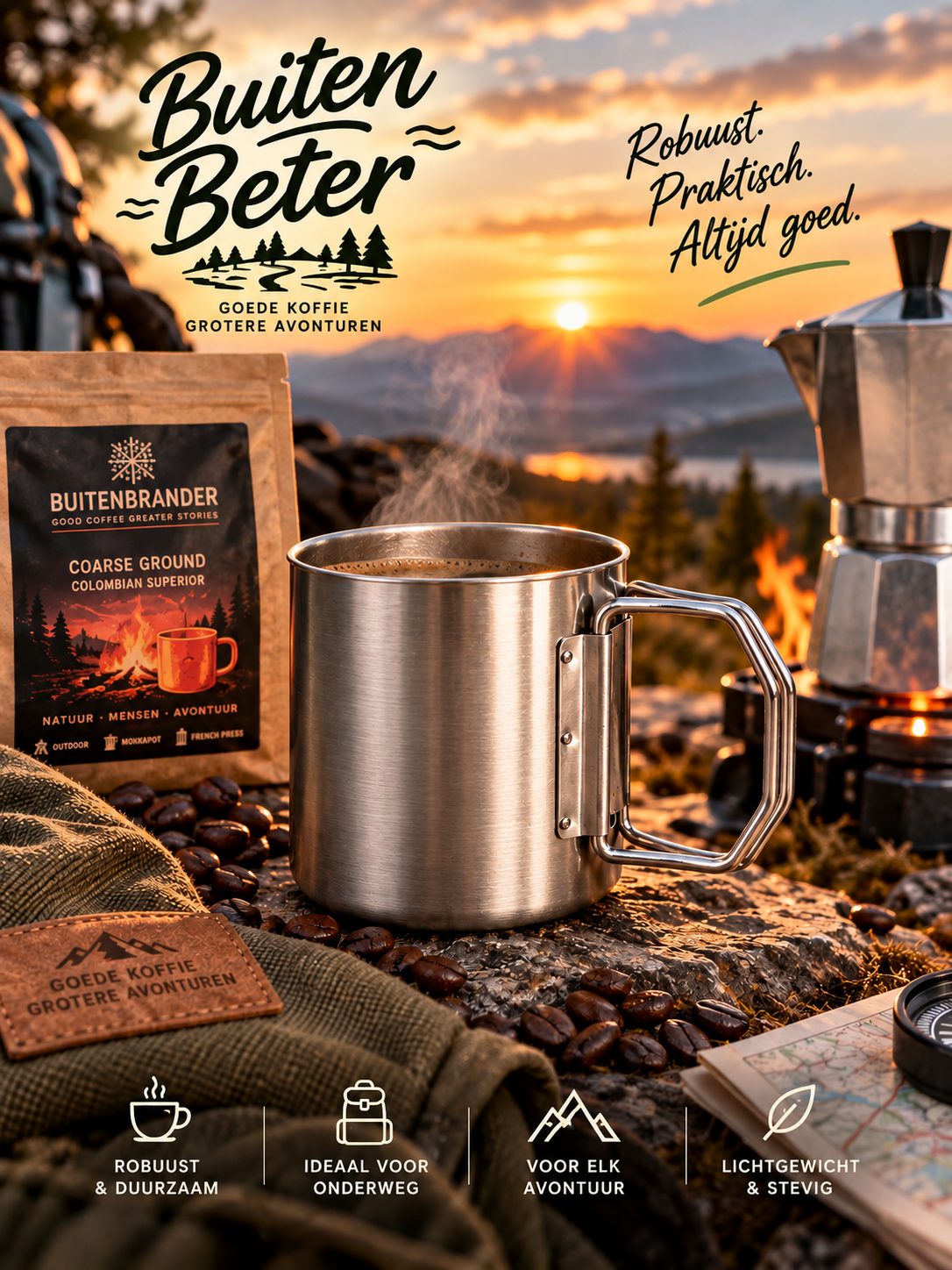 RVS outdoor mok Buitenbrander